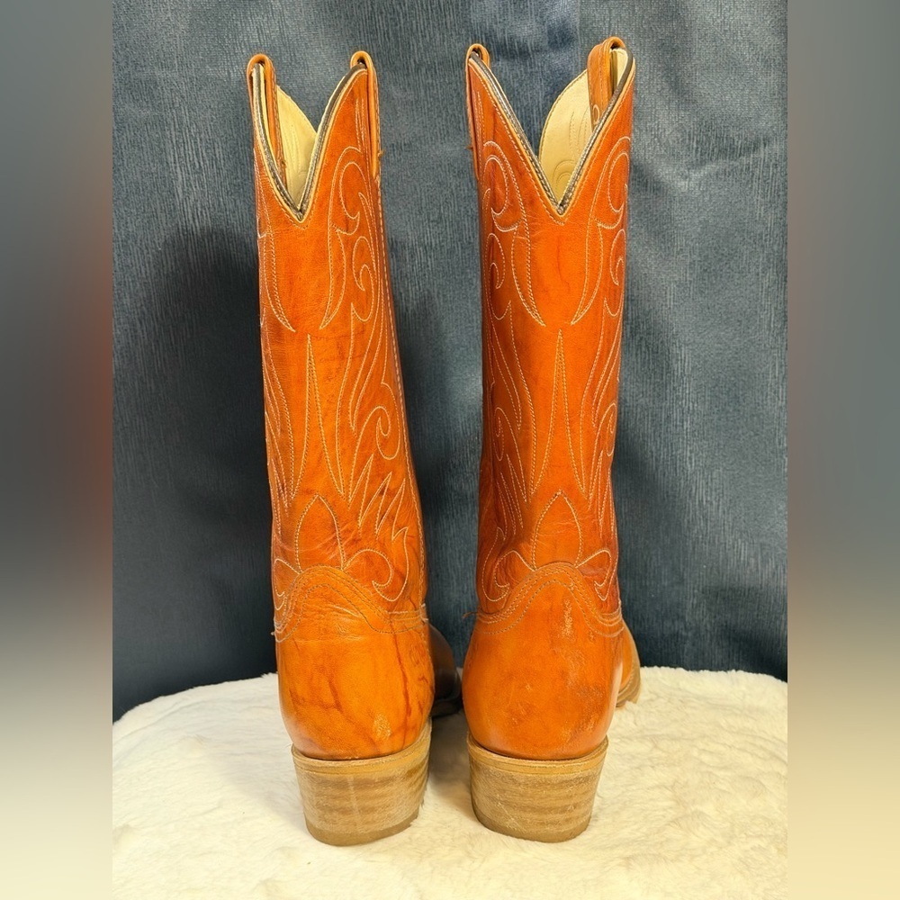 Dingo Classic Western Cowboy Boots – Made in USA Men’s Size 10.5 D – Tan Leather - Picture 7 of 9